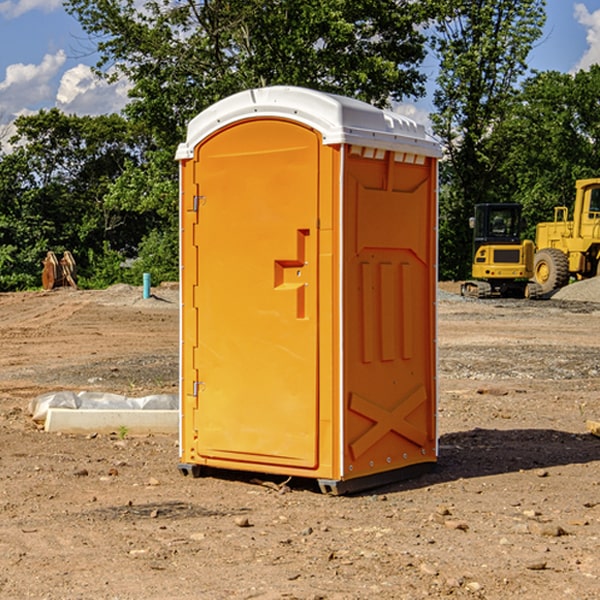 what is the expected delivery and pickup timeframe for the porta potties in Olympian Village Missouri